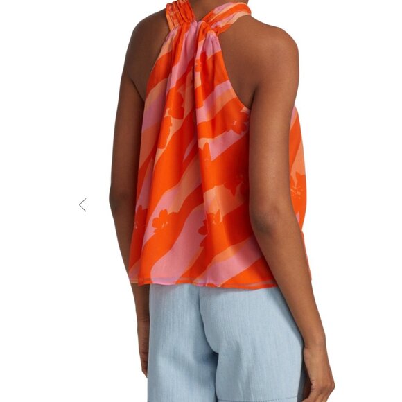 Ramy Brook Skylar Floral twisted halter top blouse size XS - Picture 3 of 9